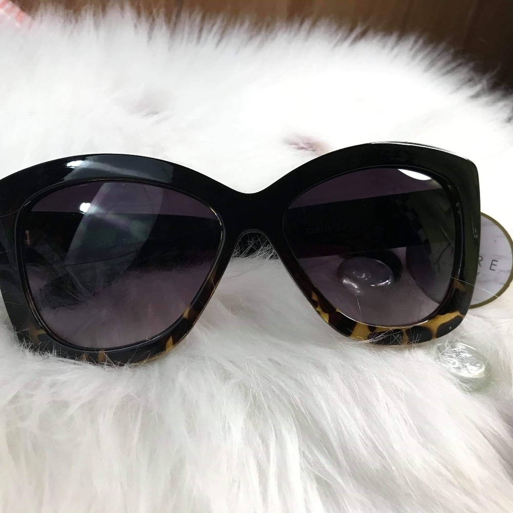 Black/Leopard Ombre Tint Tortoise Shell Sunglasses